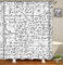 Chickw1 Duschvorhang mit 12 Ringe, Polyestergewebe Wasserdicht Anti-Schimmel Maschinenwaschbar Duschvorhang Bad Vorhang für Badewanne Duschen Badezimmer Dekorative (Mathematik,180x200cm)