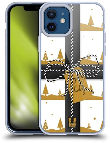 Head Case Designs Weiss Und Gold Gelhülle [Militärischer Schutzgrad] Kompatibel Mit Apple iPhone 12 / iPhone 12 Pro Und Kompatibel Mit MagSafe