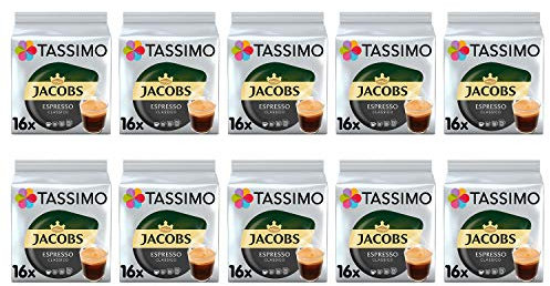Dosettes de café Tassimo Jacobs Espresso Classico | Paquet de 10 (160 boissons)