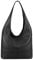 OBC Made in Italy Damen Leder Tasche Shopper Schultertasche Umhängetasche Handtasche Beuteltasche Hobo Bag Ledertasche Nappaleder Schwarz