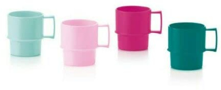 Tupper Tupperware 4 Becher a 35 ml bunt Konfetti Schnapsbecher