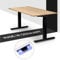 boho office® Höhenverstellbarer Schreibtisch 180 x 80 cm - Made in Germany, Elektrisch, 2 Motoren, 3-Fach Teleskop, Kollisionsschutz - Premium Line Schwarz inkl. Tischplatte in Wildeiche furniert