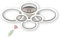 Dimmbarer LED-Deckenleuchte, Ø80cm, 6400LM, Weißes Metall Aluminium Lampenschirm, 6-flammig Kreise LED-Deckenlampe für Schlafzimmer, Esszimmer, Küche, Wohnzimmer-lampe, mit Fernbedienung 3000K-6000K