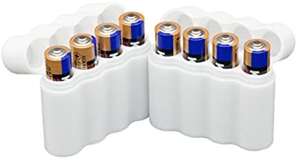 Protect Your Power - Boîtier fin pour piles AAA, matériau doux et durable – Lot de 2 (peut contenir 4 piles)