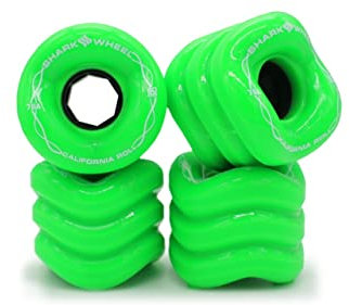 Shark Wheel 60mm 78a Skateboard Cruising Wheels California Roll Green Gecko 4 Rollen