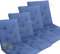 Home Tresor - Set Cuscini per Sedie con Schienale, Cuscini per Sedie da Interno, Esterno, Cucina, Giardino Cuscini Coprisedia Imbottiti 6 cm. con Schienale 4 Pezzi (Blu)