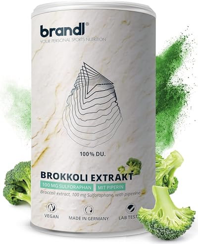 Sulforaphan aus Brokkoli-Kapseln mit Brokkolisprossen Extrakt | Kombiniert mit Piperin aus schwarzem Pfeffer-Extrakt für bessere Verfügbarkeit | XL 120 Stk.