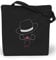 Loxato Jutebeutel Schwarz Bedruckt - Stoffbeutel Schwarz B35 x H42 x T8 cm - 100% Baumwolltasche Schwarz - Einkaufstasche - Stofftasche - Shopper Damen