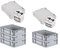 PROREGAL SuperSparSet 5x Eurobox NextGen Economy mit Scharnierdeckel & schwarzen Verschlüssen | Griffe geschlossen | HxBxT 12x30x40cm | 11 Liter | Eurobehälter Transportbox Transportbehälter