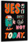 KYNA Inspirierendes Vintage-Poster Yes we can But not today, dekoratives Gemälde, Leinwand, Wandposter und Kunstbild, modernes Familien-Schlafzimmer, Dekoration, Poster, 40 x 60 cm