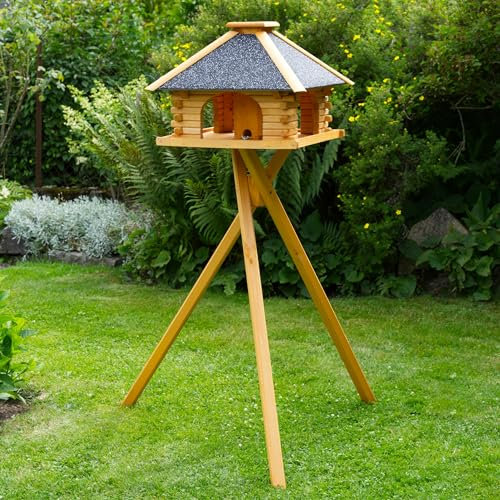 Vogelhaus V20 2 (Vogelhaus mit Ständer, Dach Stein anthrazit/grau)