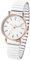 JewelryWe Uhren Damen Elastisch Edelstahl: Einfache Analog Quarz Armbanduhr Frauen Weiß Edelstahl Stretch Armband Uhr mit leicht ablesbar arabischen Zahlen Zifferblatt