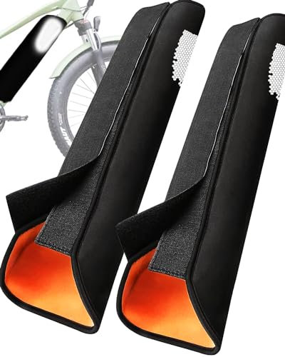 CBHCARCAR 2 x E-Bike-Akkuabdeckung, (30 - 40 cm Umfang), reflektierende Akku-Schutzhülle, E-Bike bei Nacht, Fahrrad-Thermoabdeckung, wasserdicht, staubdicht, Tasche für Batterie im Unterrohr, 2 Stück