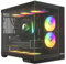 Sevenhero H602 ATX PC Case with 5 ARGB High-Airflow Fans, Mid Tower Gaming Computer Case, Panoramic Tempered Glass, Dual Chamber Design, Type-C, Support 360mm AIO Cooler, 400mm GPU, 200mm PSU, Black