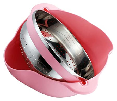 TOPBATHY Setaccio per Riso Scodella Scolapasta di Scarico Elegante Nord Europeo Facile da Pulire