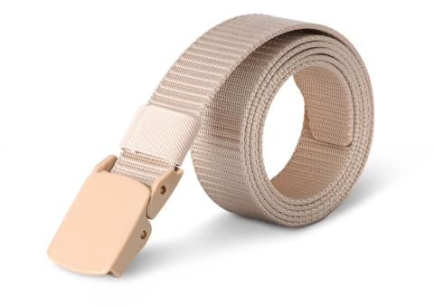 Bestlivings hemmy Canvas Unisex Stoffgürtel 130cm lang 3cm breit, Verstellbarer Arbeitsgürtel ohne Löcher - Kunststoffschnalle - Gürtel für Damen und Herren