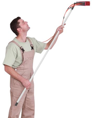 Loobiiny 8M Waschbürste mit Teleskopstiel Teleskop Waschbürste Solar Panel Clean Wintergarten Reinigungsset Wasserbesen mit Teleskopstiel Water Fed Pole Cleaning Brush Tool