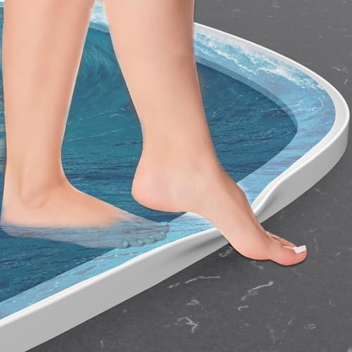 2.5M Barriera Doccia Ferma Acqua Silicone - alophoty Bordo Doccia Anti Acqua, Bianco, Facile da Installare e Tagliare, Resistente all'Acqua e al Calore