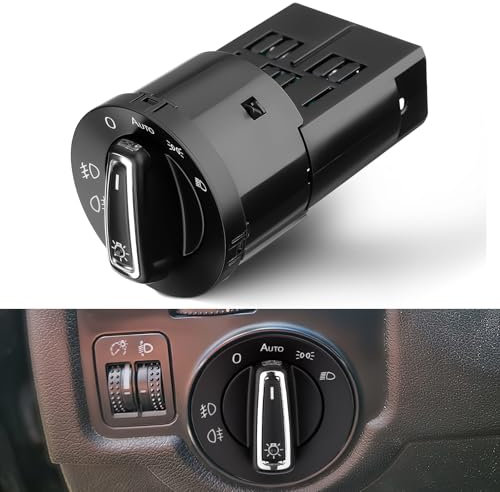 GEAREVER Scheinwerferschalter Mit Rüsten Sie integrierte aufLichtsensormodul für VW GOLF 4 BORA Jetta PASSAT POLO, Scheinwerfer Steuerschalter Automatischer Lichtschalter Lampenschalter 1C0941531A
