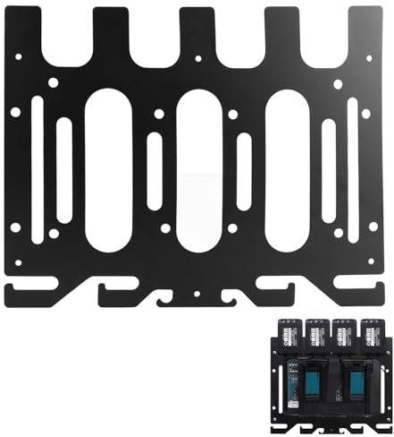 QWORK® 3-en-1 Support Batterie, Support Batterie Mural, Compatible avec Makita 14,4 V et 18 V Batteries, Chargeurs, Visseuses sans Fil