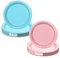 PTECDROTS 50Pcs Gender Reveal Paper Plates - 9 Light Blue and Pink Round Plates for Boys or Girls Baby Shower, Birthday Party, Bridal Shower Decorations