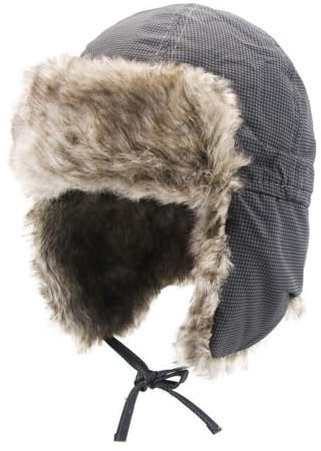 Baby Fliegermütze Bomber Hat mit Ohrenklappen Baby Trapper Hut Kunstfellmütze Warm Wintermütze für Jungen Mädchen Baby von 0-18 Monate (DE/NL/SE/PL, Numerisch, 46, Grau)