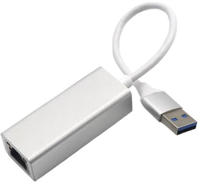 Adattatore Ethernet Gigabit USB Scheda di rete USB3.0 a RJ45 1000Mbps Lan Cavo Internet for PC Windows XP 7 8 10 Notebook Laptop(Silver)