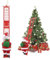 JIAHG Elektrische Weihnachtsmann Kletterleiter mit Musik, Santa Claus Kletterleiter,Elektrischer Weihnachtsmann klettert Leiter zu Baum, klettert auf und ab, Weihnachtsfiguren Ornament