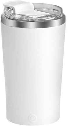 DONGKER Tazza Automescolante, 380 ML 7000 Giri/Min Tazze Miscelazione Automatico Magnetica con Coperchio, Bicchieri Autoagitante Ricaricabile USB per Latte, Cacao, Tè, Cioccolata Calda