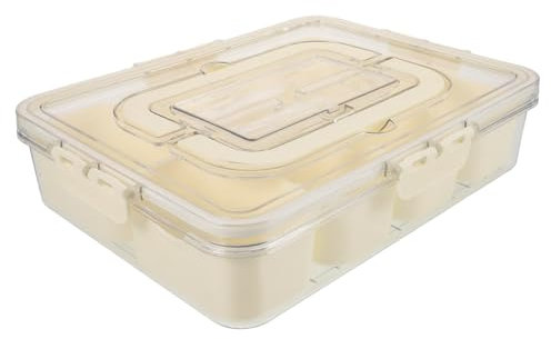 OFFSCH Obsttablett Mit Fächern Transparenter Behälter Für Kühlschrank Aufbewahrungsbox Mit Deckel Für Obst Und Gewürze Party-tablett Für Reisen Und Langlebiger Pet-pp-Organizer