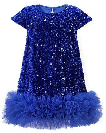 Miipat Baby Mädchen Kleid Samt Pailletten Kappe Ärmel Kleinkind Mädchen Kleider Herbst Winter Elegante Prinzessin Kinder Kleid für Geburtstagsfeier Hochzeit