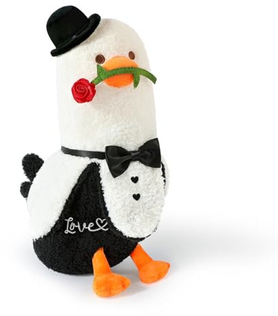 shownicer Plüschtier Banane Ente Kuscheltier Stofftier Kawaii Ente Plüsch Kissen Spielzeug Wurfkissen Ente Kissen Geschenk für Valentinstag Freundin Mädchen Kinder 3+ Jahre (Rose, 30cm)