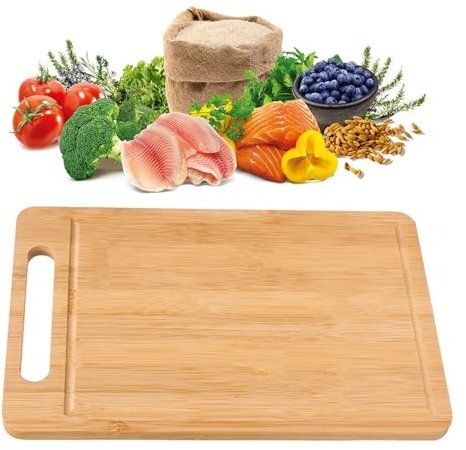 Tagliere da Cucina, Tagliere in Bambù, Tagliere Rettangolare, Taglieri Cucina, Adatto per L'uso Sui Tavoli Della Cucina di Casa, per Tagliare e Servire Antipasti e Formaggi, 30.5CM x 20CM x 1.2CM