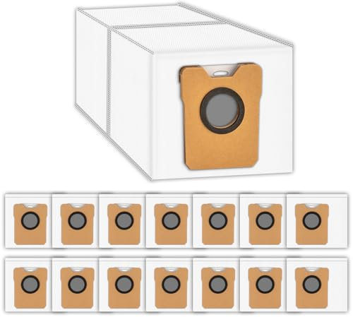(15 Piezas) Omni C20 C10 Bolsas de Repuesto Compatibles con la Estación de Vaciado Automático del Robot Aspirador Eufy Omni C20 C10, Bolsas de Filtro Para Robot Aspirador, Kit De Accesorios