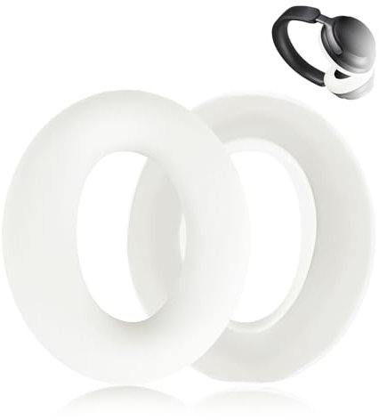 Aiivioll QC Ultra Silicone Ear Pads Cover for Bose QuietComfort Ultra Headphones, Washable Sweat Earpad Covers for QuietComfort Ultra Bluetooth Headphones Accessories Protective Pads Cover(White)
