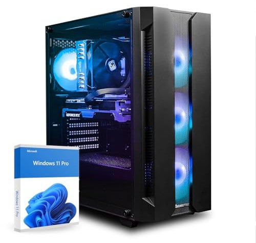 dcl24 High End Gaming PC i7 14700, RTX5070 12GB - 1000GB SSD, 32GB DDR5, RGB Gaming Computer mit 20x5.4 GHz, Streaming PC mit WLAN, Computer mit Windows 11 Pro [20278]