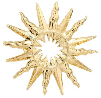 Broche en forme de soleil délicate pour femmes et hommes, élégante accessoire de revers pour chapeaux et robes, bijoux vintage plaqué or, cadeau d'anniversaire, vacances et occasions spéciales