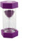 Clessidra con sabbia 5 minuti di plastica orologio da tavolo strumento di gestione del tempo con base esagonale (viola