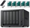 Synology DS1525+ Set di server NAS a 5 alloggiamenti (8 GB di RAM, 10 TB di storage) - 5 dischi rigidi NAS da 2 TB, dispositivo di storage di rete desktop ad alte prestazioni - Include SSD esterno