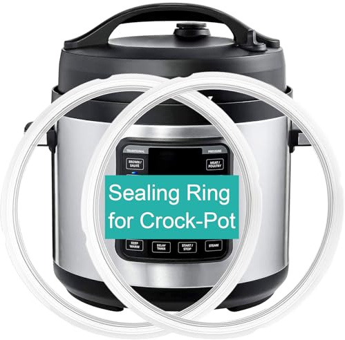 2 Pack Sealing Ring for Crock Pot 8 Quart Power Cooker, Replacement Parts Silicone Gasket Seal Rings for 8 Qt Crock-Pot Pressure Cooker, 8 Qt (SCCPPC800-V1) Model, Accessories Sealer for Crock Pot