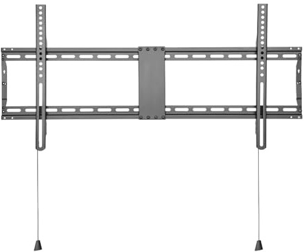 Ultra Slim Matte Black TV Stand with Low Profile Fixed Wall Mount Bracket for Most 43 90 Inch Flat Screen TVs