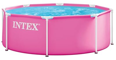 Intex 28290ND 2.44m x 76cm Pink Metal Frame Pool (Pool only)