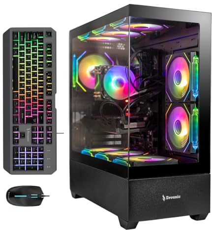 HERB GARDEN USA ARGB Gaming PC - Ryzen 7 5800X 8-Core,16GB DDR4 RAM,GeForce RTX 5060 Graphics Card,1TB SSD,650W PSU,Windows 11 Pro,High Performance PC for Gaming, Streaming & Content Creation