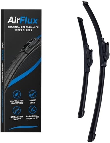 Premium Wiper Blades For Ford Fiesta Hatchback Mk8 2017 2018 2019 2020 2021 2022 2023 2024 2025 Models All-Season, Quite, No Streaks, Long Lasting, Easy Install Windscreen Wiper Blades (2 Pack)