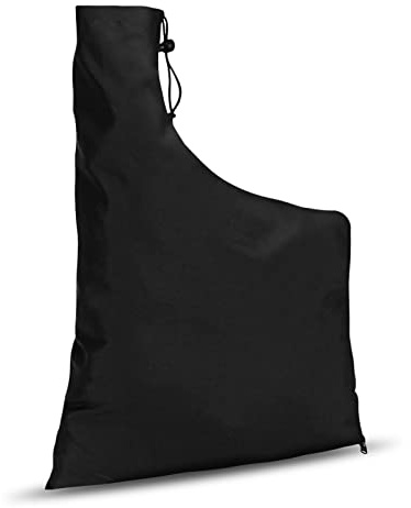 Leaf Blower Bag, Replacement Collection, Adjustable Leaf Blowing Bag with Zipper, Outdoor Garden Vacuum Cleaner Accessories, Debris Catcher for Shredder, Universal Fit, Black