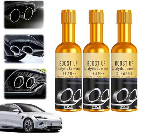 Comioke 3 Stücke Katalysator Reiniger Benzin, Auto Katalysator Reiniger, Reiniger Diesel, Geeignet Für Benzin, Diesel, Hybrid Reiniger, Motor Turbolader Reiniger (120ml)