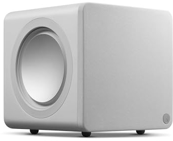 Cambridge Audio MSX SUB 200 - Active Subwoofer 200W Compact Active Subwoofer Speaker with Twin Auxiliary Drivers, Adjustable Crossover & Phase Control, Home Cinema & Stereo Systems – White