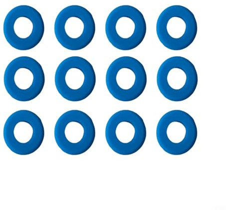 12 smorzatori di vibrazioni in silicone per racchette da tennis e squash per assorbire gli urti e ridurre le vibrazioni delle corde durante il gioco (blu)