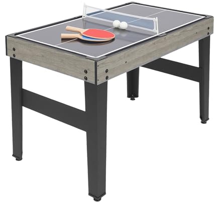 Multifunktionale Spieltische, Best Sporting 10 in 1 Tischkicker, Multifunktionsspieltisch für Kinder & Erwachsene - inkl. Air Hockey, Tischtennis Billardtisch Tischfußball usw. (Grau)