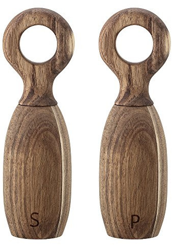 Bloomingville Salz- und Pfeffermühle Martim, aus Akazie, mit Griff, Maße D6,5xH21 cm, Salz- und Pfefferstreuer, 40129675, Braun